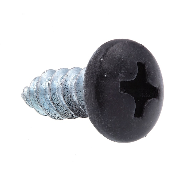Prime-Line Sheet Metal Screw, S-Tap Pan Head Phil Dr No. 10 X 1/2in Zinc Pl Steel Black Head 25PK 9155151 - main